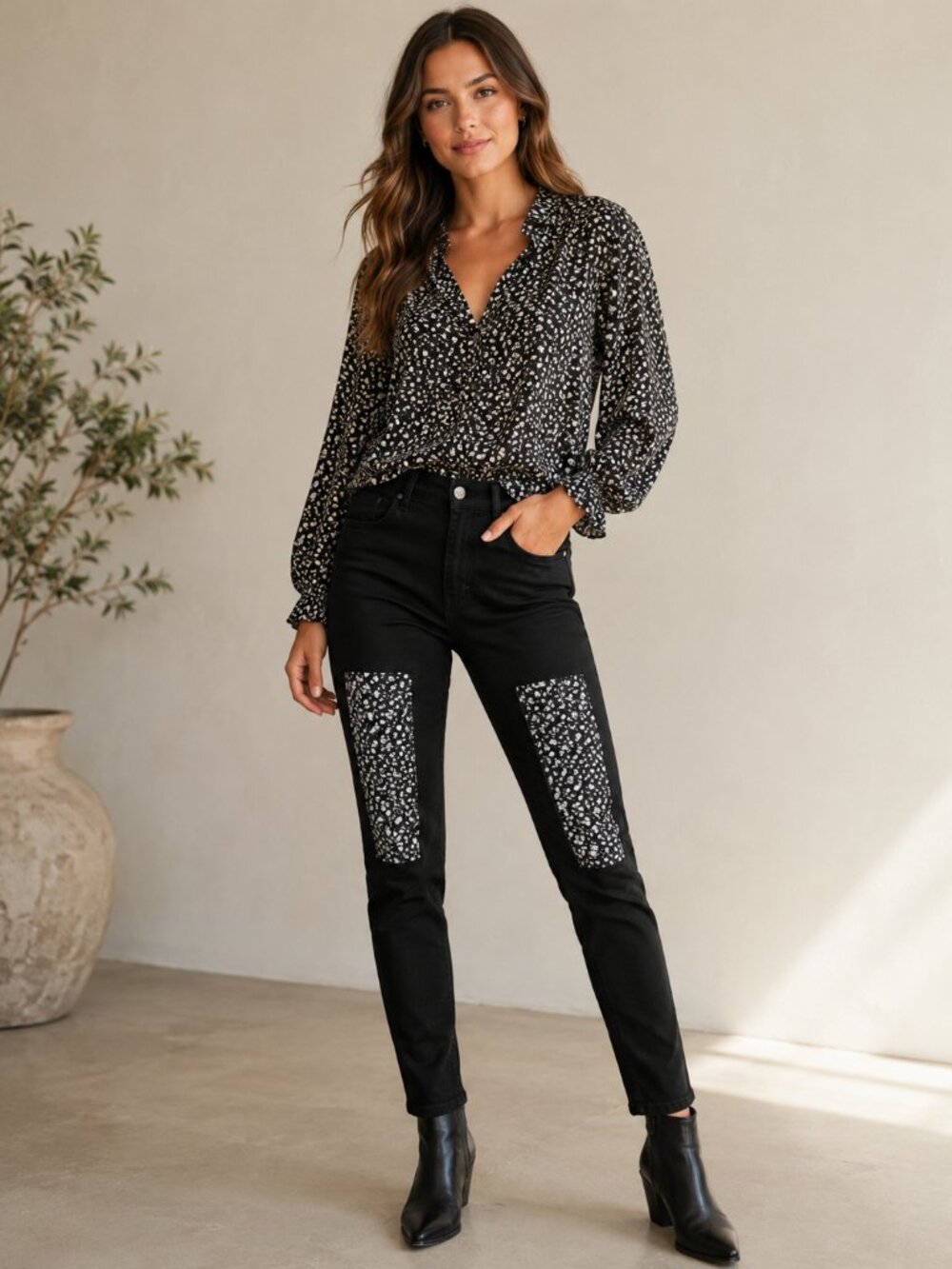 New Calvin Klein Jeans Women’s Black Jeans 28X30 Mid Rise Slim Modern Classics